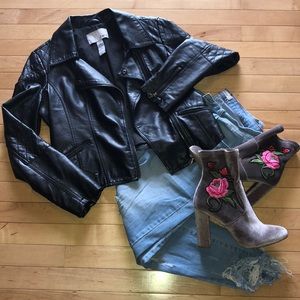 Bar III Leather Moto Jacket